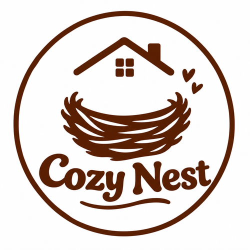 Cozy Nest logo with a white background